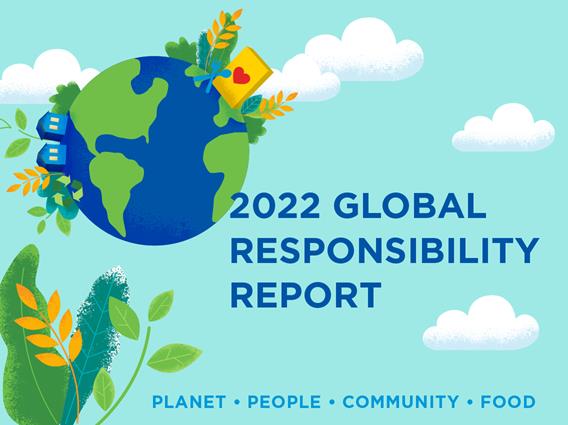 2022 Global Responsibility Report with animated Earth